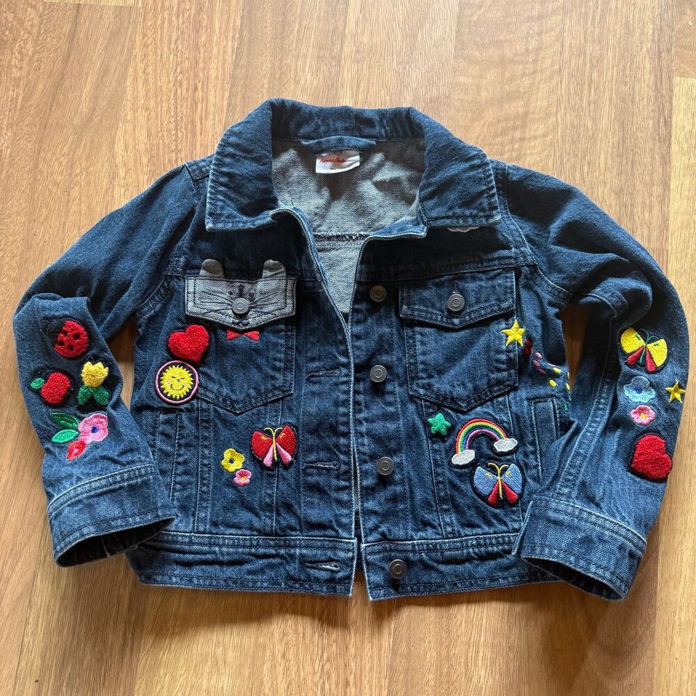 HANNA ANDERSSON patchwork girls denim jacket